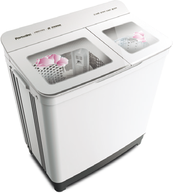 TWIN TUB WASHING MACHINE Series G05S Series 10.0/12.0kg Stainless Steel Drum Glass Cover