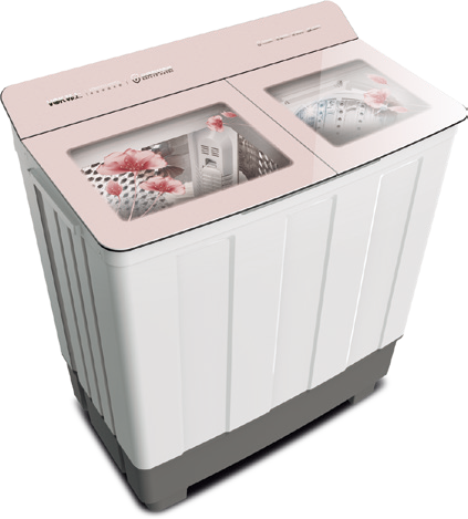 TWIN TUB WASHING MACHINE Series G05S Series 10.0/12.0kg Stainless Steel Drum Glass Cover